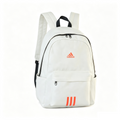 Light Pink Classic Backpack White Logo Lightweight Student Travel Laptop Daypack