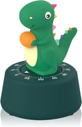 ELE DEPI 60 Minutes Mechanical Kitchen Timer,Cute Dinosaur Timer for Kids,Wind Up Egg Timer for Cooking,Reading,Classroom and Do Sports. (Dark Green)