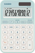 CASIO MS-20YC small desktop calculator with time calculation, light green